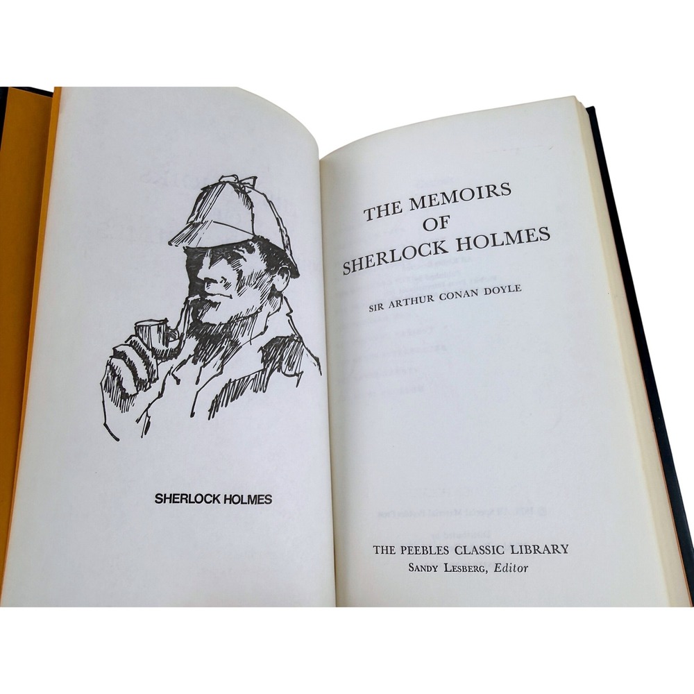 Sherlock Holmes 4 Vol Book Set Peebles Classic Library Sir Arthur Conan Doyle 75 - Picture 4 of 5